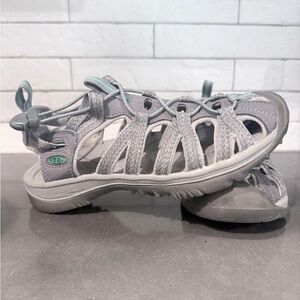 Keen Light Gray and Teal Waterproof Sandals women’s 6.5